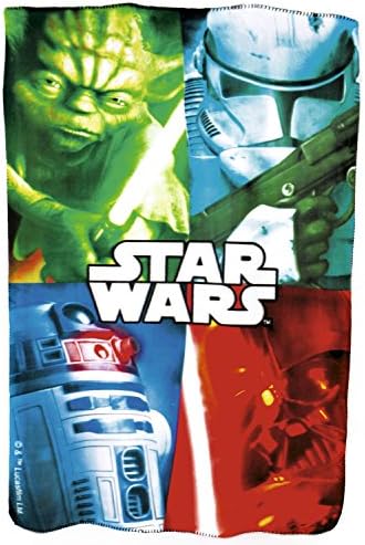 New Boys Disney Star Wars Official 100% Polyester Printed Fleece Blanket Bedding
