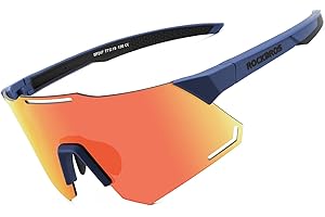 ROCKBROS Okulary rowerowe polaryzacyjne okulary przeciwsłoneczne/samotonujące okulary sportowe dla kobiet i mężczyzn, ochrona UV400, oprawka TR90