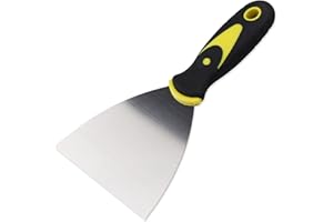LAMXD Raschietto da parete in acciaio inox con impugnatura morbida, per riempire stucco per carta da parati, decalcomanie per cartongesso, decorazione fai da te, rimozione pittura