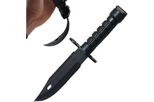 GNHG Cuchillo de goma sintética para entrenamiento y Halloween - Cuchillo de simulación de silicona suave, seguro para artes marciales, defensa personal, escenografía, cosplay