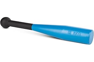 CAPITAL SPORTS Bludgeon Clubbell Maza de Entrenamiento, clubbells, clubbells Entrenamiento (musculación Hombros Brazos y Manos, Ejercicios pendulares, Swing, Negra/Azul Acero colado)