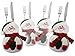 Produktbild La Loria Besteck-Halter 4er Set Christmas - Besteckset Schneemann in Rot-Grün-Weiß