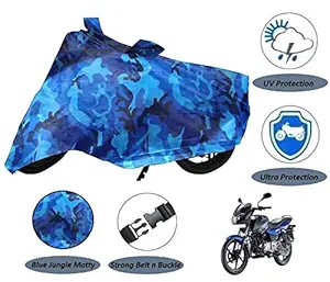 Auto Hub Water Resistant, Dustproof Bike Body Cover Bajaj Pulsar 150 DTS-i (Blue Jungle)