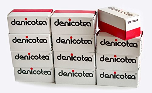 12 Boxen x 50 denicotea Zigarettenspitze Filter - insgesamt 600 Filter