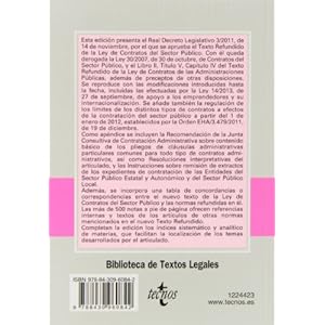 Texto refundido de la Ley de Contratos del Sector Público / Consolidated Text of the Law on Public Sector: Re