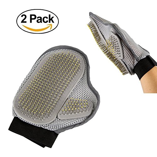 MiLuck mascota grooming cepillo masaje con peine de alambre Pin Hair Removal baño cepillo herramienta de salud para mascotas perros gatos, un conjunto de 2 piezas