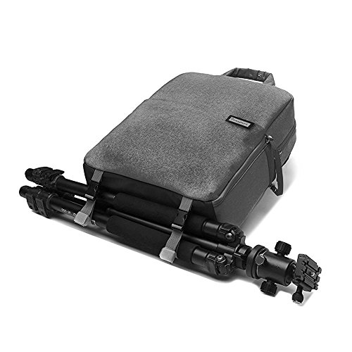 CADEN Mode Multifunktions wasserdicht Pro DSLR Rucksack Kameratasche Fotografie Rucksack, Outdoor Reisetasche für Canon Nikon Sony, genug für 13-Zoll Macbook, Tablette (Grau-04) - 6