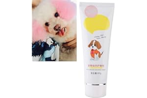 Jeanoko 80g Pet Dog Hair Color Dye Teinture Agent de Teinture Naturel Inoffensif Complètement Non-Toxique sûr Plusieurs Couleurs Disponibles pour Chiens Chats(Rose)