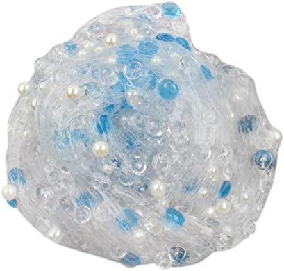 Saihui Creative Fluffy Crysta Jelly Toy, Beautiful Color Mixing Cloud Soft Slime Scented Squishy Putty Stress Relief Kids Clay Fun Sludge Baubles (Blue)