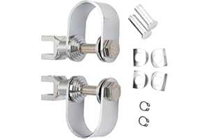 TOTMOX Estriberas de montaje para motocicleta, soportes de protección del motor, estribos de motocicleta de 38 mm, abrazaderas de clavija de pie de barra de choque de carretera, 1 1/2 pulgadas