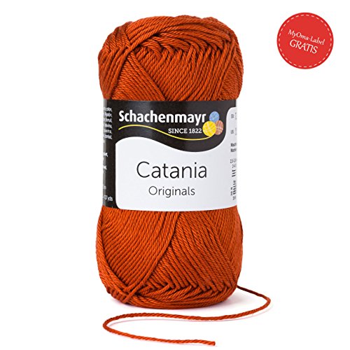 Schachenmayr Catania Baumwolle terracotta (Fb 388) * Catania Schachenmayr * Schachenmayr Catania Garn * Baumwolle zum Stricken und Häkeln * Sommerwolle Catania * 100% Baumwolle * MyOma Wollrausch pro Lieferung GRATIS