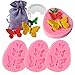 Produktbild JPSOR 4 Stück Schmetterling Silikon Form Fondant Kuchen Keks Ausstechform Muffin Kuchen Schokoladen Keks Silikon Formen Torte Dekoration Kuchen Ausstecher