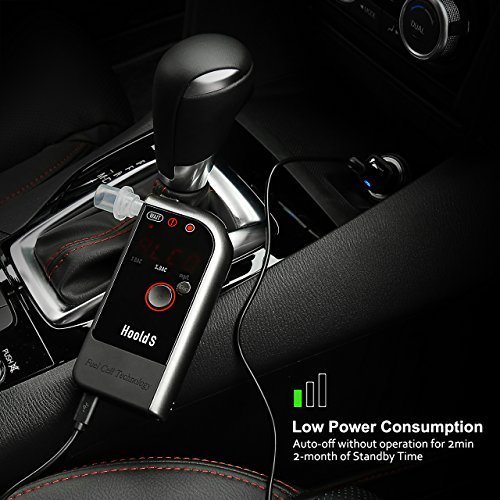 VICTSING Éthylotest numérique Alcootest Électronique Portable avec écran LCD avec Capteur et LCD Écran 4 Embouts Remplacé 750mAh batterie rechargeable pour Chauffeurs