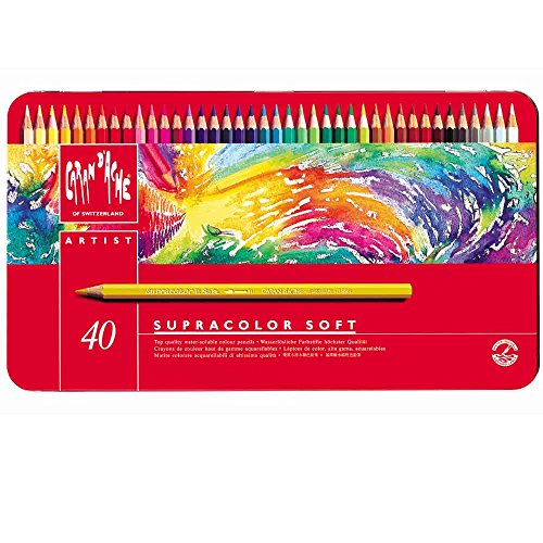 Caran d-Ache SUPRACOLOR Soft Aquarelle 40, colori assortiti