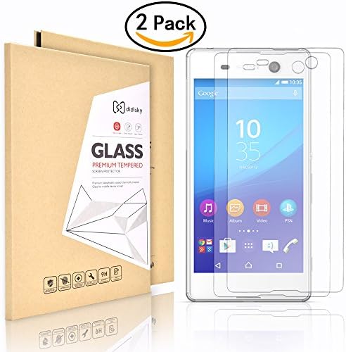 Sony Xperia M5 Screen Protector, Didisky® Tempered Glass For Sony Xperia M5 [Touch Smooth] Easy to Clean [ Bubble-Free Installation] 2-Pack Tempered Glass For Front + 1-Pack HD PET Protector For Back