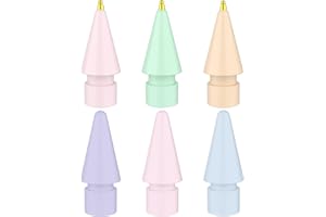 FAFALITHIC Lot de 6 Pointes de Rechange Colorées Compatibles avec Apple Pencil 2ème Génération, Apple Pencil 1ère Génération, Apple Pencil (USB C) et Apple Pencil Pro (3Original/Rose/Vert/Jaune)
