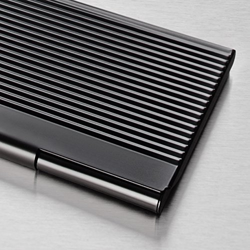 Sigel VZ134 - Porta-tarjetas de visita superficie met lica rayada para 12 tarjetas 91 x 56 mm color negro reviews Sigel VZ134 - Porta-tarjetas de visita superficie met lica rayada para 12 tarjetas 91 x 56 mm color negro