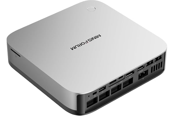 MINISFORUM Mini PC AI X1 Pro,AMD Ryzen AI 9 HX370 (12C/24T, jusqu'à 5,1 GHz) et carte graphique AMD Radeon 890M, écran 4K quadruple, double port LAN 2.5/WiFi 7/Bluetooth 5.4/Oculink, sans RAM ni SSD.
