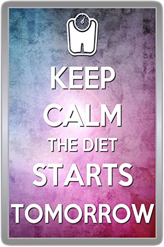 Pukka PrintingKeep Calm The Diet Starts Tomorrow - Fridge Magnet (Standard: 70x45mm)