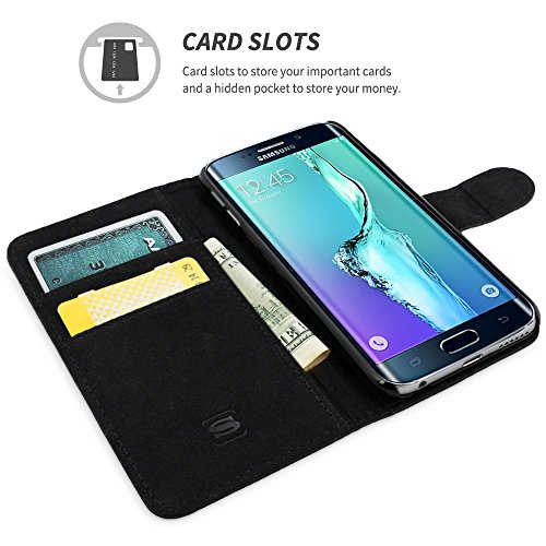 Snugg The B0141B4QYO - Funda de Piel sint tica con Tapa para Samsung Galaxy S6 Edge Color Negro reviews Snugg The B0141B4QYO - Funda de Piel sint tica con Tapa para Samsung Galaxy S6 Edge Color Negro