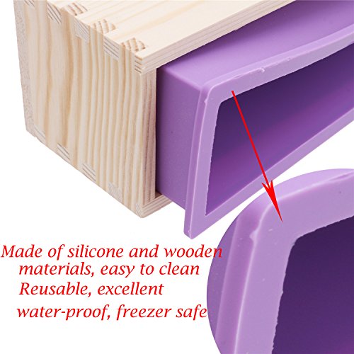 Merssavo Kuchen Rechteck Toast Laib Brot Seife DIY Schimmel Holzkiste Silikon Backform - 4