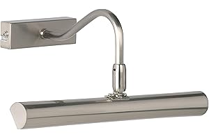 LIGHTS4LIVING Modern Slimline Adjustable Twin 2 Light LED Picture Wall Light (Satin Nickel)