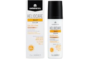 Cantabria Labs - Heliocare 360º Color Gel Oil-Free SPF 50+ - 50ml - Bronze - Fotomaquillaje Matificante - Piel Mixta/Grasa