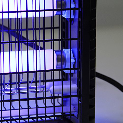 Yorbay elektrischer UV Insektenlampe,GS geprüft, mit Insektenauffangbehälter für Innen und Außen(nicht wasserdicht) (39x32x9cm, 2x10W) - 5