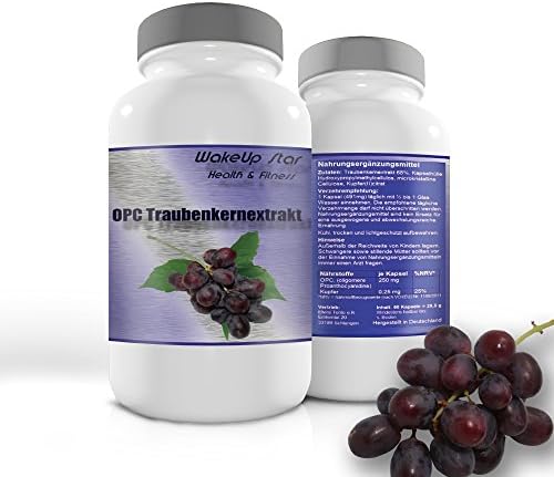 OPC Grape Seed Extract Capsules | high-dose intensive vegan | in a 2-month package are pure antioxidants in premium quality 2018 | Made in Germany | Immune system nature supplement