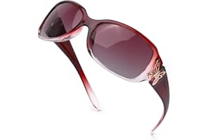 LVIOE Sonnenbrille Damen Groß Polarisiert Schwarz, 80er Klassisch Vintage Sonnenbrille für Frauen mit UV-Schutz
