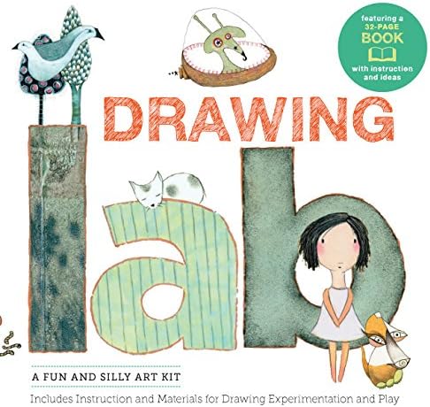 Drawing Lab Kit: A Fun and Silly Art Kit, Includes Instructions and Materials for Drawing Experimentation and Play Burst: featuring a 32-page book with instructions and ideas