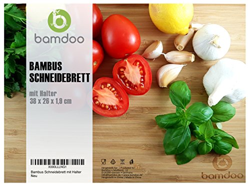 Bambus Schneidebrett mit Halter - 5