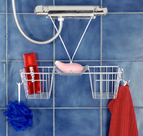 Duschregal Badregal Hängeregal Duschablage Duschkorb chrom für Armaturen - 2