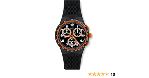 Swatch Orologio da Uomo Cronografo al Quarzo con Cinturino in Silicone –  SUSB408 : Amazon.it: Orologi