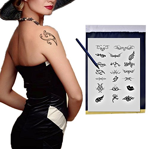 25 Blatt A4 Tattoo Matrizenpapier thermo Tranferpapier set Druckerpapier Hand 4 lagig für Tatto Tätowierung (ohne Transfertinte) - 6