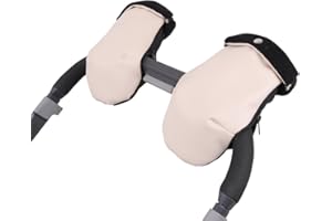 Tititnins® - Manoplas Carro Bebe Silla Paseo Impermeables NAPA CR.Polar Negro (**Polar Interior 260gr)