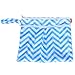 Damero 2pcs/pack Cute Travel Baby Wet and Dry Cloth Diaper Organiser Bag. Green+Blue Chevron