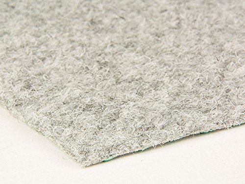 Premium Rasenteppich Kunstrasen Patio mit Noppen – Farbe Grau | Vliesrasen mit Drainage | Gesamthöhe ca. 7,5mm | Gewicht 1100g/m² | Pflegeleichte Strapazierfähig | Kunstrasenteppich – 2,00m x 3,00m - 2