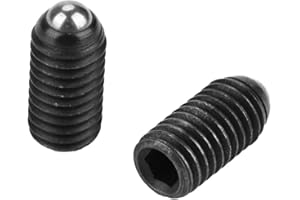 YUMILI Pressori a sfera, 10 pezzi M8 Filettatura a vite Presa esagonale Posizionamento in carbonio Sfere in acciaio Pressori a molla Set a pressione per dispositivi meccanici(M8*16(10PCS))