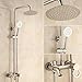 Produktbild BLYC- Solide Messing Wandhalterung Badezimmer Luxus-Regen-Mixer Dusche kombiniert Wasser sparende Bad-Duschsystem mit ultra-flexible Edelstahl-Schlauch