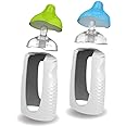 Kiinde Twist Squeeze Natural Baby Breast Milk Feeding Bottle with and Case (2 Pack)