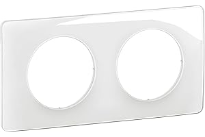 LEGRAND - Plaque Céliane - Plaque de Finition pour Prises et Interrupteurs Céliane - 2 postes - Blanc émaillé