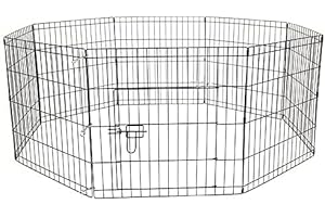 AVC DESIGNS Pet Dog Pen Puppy Cat Rabbit Foldable Playpen Indoor/Outdoor Enclosure Run Cage (Small: Height 61cm)