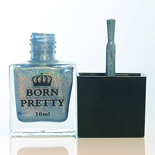 Born Pretty 10ml Holographic Nagellack Holo Glitter Superglanz Nagelkunst H006-Fliegen in den Himmel - 7