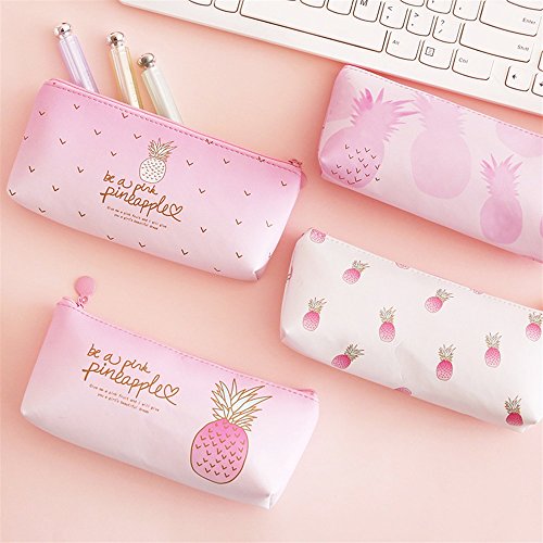 Preisvergleich Produktbild Mäppchen 1 stück Schöne Rosa Ananas Federmäppchen Student Große Kapazität Bleistiftbeutel Schreibwaren Box_Many Big Ananas