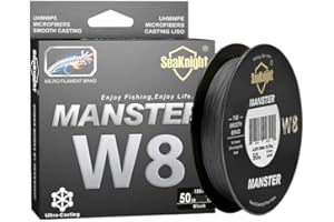 SeaKnight W8 Lignes tressées 8 brins 150 m pour pêche à la Carpe Super Lisse PE tressé multifilament en mer 15-100LB