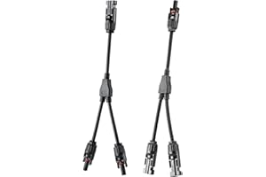 SARONIC Solar Y Branch Connectors 1 to 2 M/FFFF & F/MMMM for Parallel Photovoltaic Connection Solar Panel Cable Connector, Photovoltaic Connector