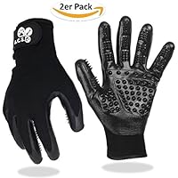 ANIMAL CARE SOLUTION Fellpflegehandschuh Hunde Bürste Katzenbürste Tierhaarentferner Fellbürste Grooming Massagehandschuh