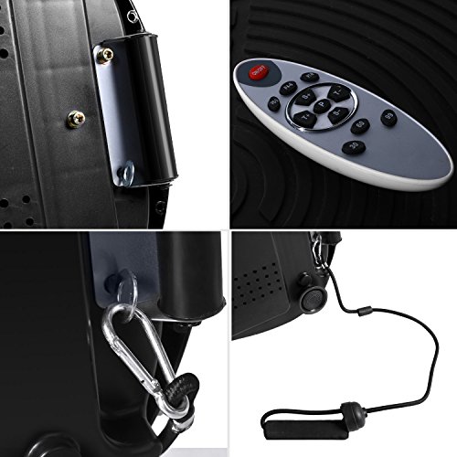 AMDirect mobile Vibrationsplatte, platzsparend, Fitnessstation, 2 Fitnessbänder, Vibrationstrainer mit großer rutschsicheren Trainingsfläche, 99 unterschiedliche Geschwindigkeiten - 6