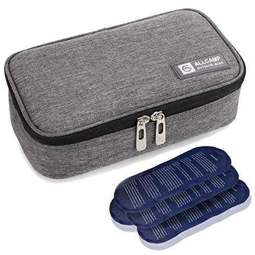 ALLCAMP Bolsa diabética Enfriador de insulina Bolsa Bolsa de jeringas para la diabetes, insulina y medicamentos 23x12x7cm